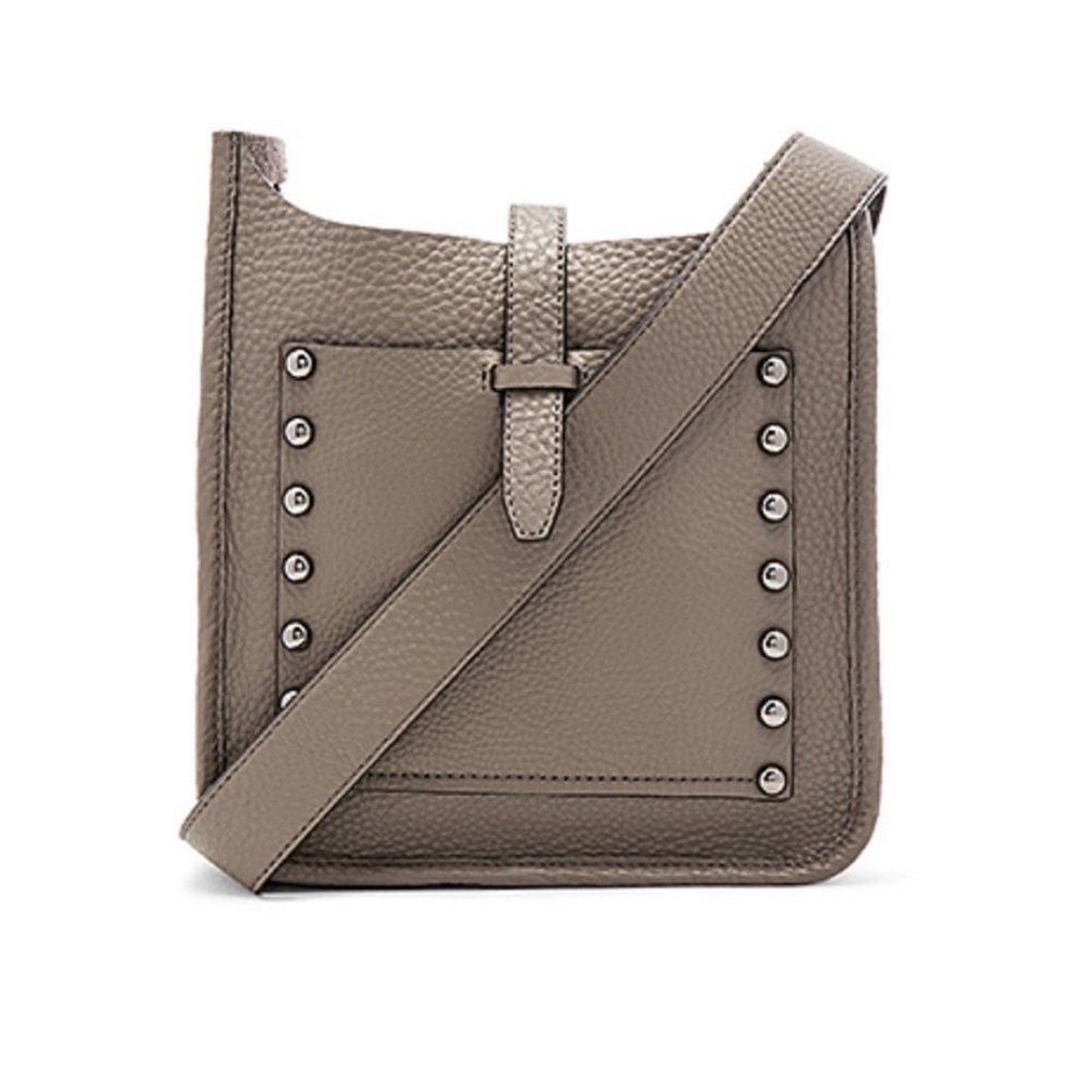 Rebecca Minkoff Unlined Feed Bag Pebbled Gray Leather